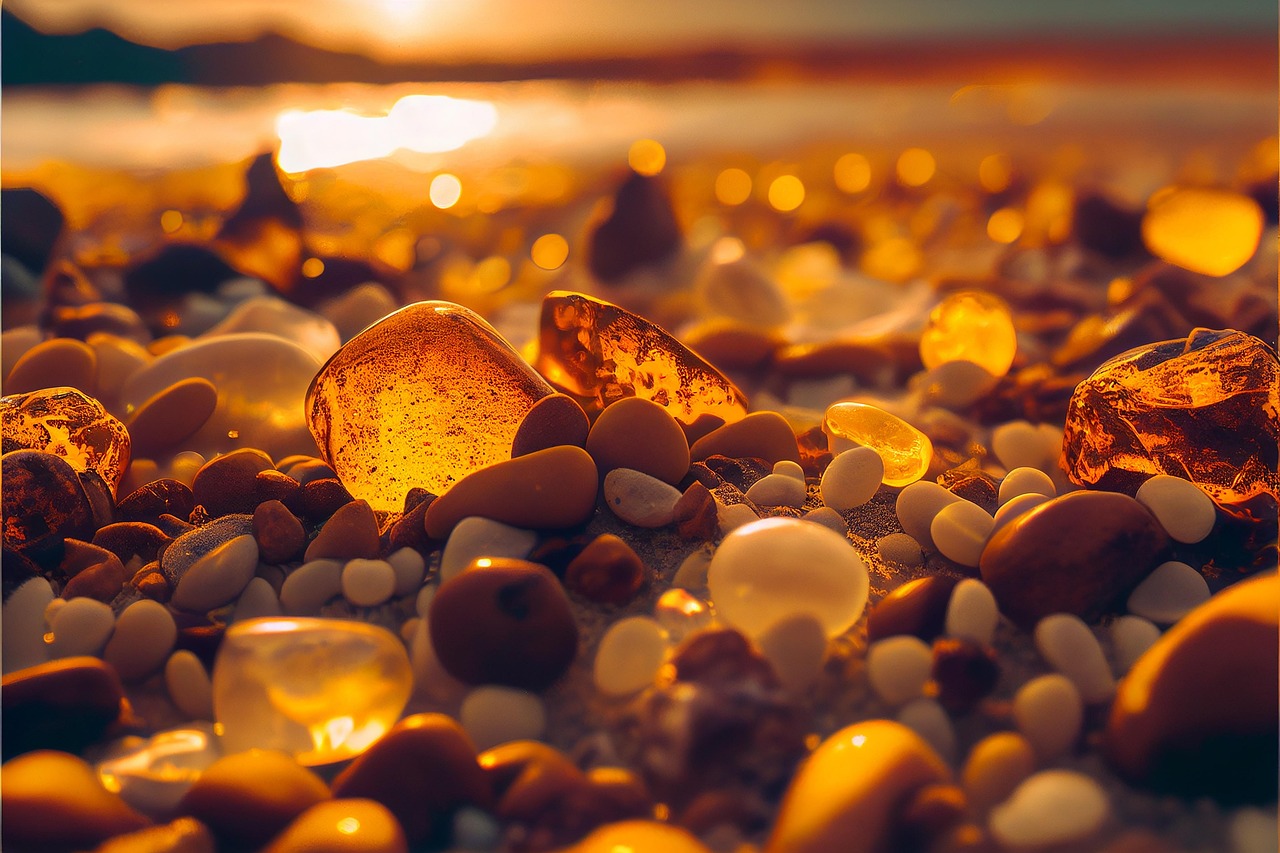 pebbles, sea, beach, ocean, baltic amber, nature, baltic sea, amber, succinic acid
